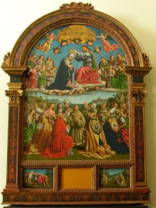 Pala d'altare con l'incoronazione della Vergine dello Spagna